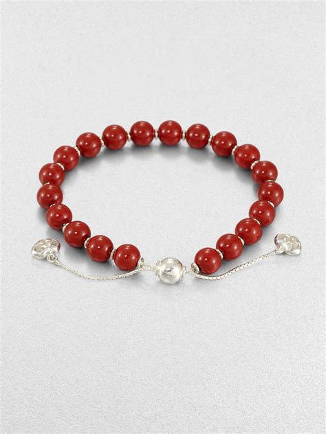 gucci san valentino red bead bracelet|GUCCI Sterling Silver Enamel San Valentino Heart Bracelet Red .